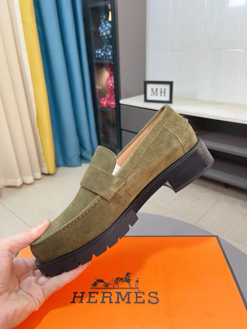 Men's shoes 💰458🌹🌹Niuli "HERMES" Hermès business leather shoes, original factory configuration, original imported frosted cowhide upper + luxury hardware logo + fully imported original customized cowhide lining, sole: rubber wear-resistant outsole, difficult craftsmanship, original factory follow-up goods, 🔍🔍high quality code number: 38-44 45 can be customized